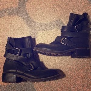 Lucky Brand black leather boots
